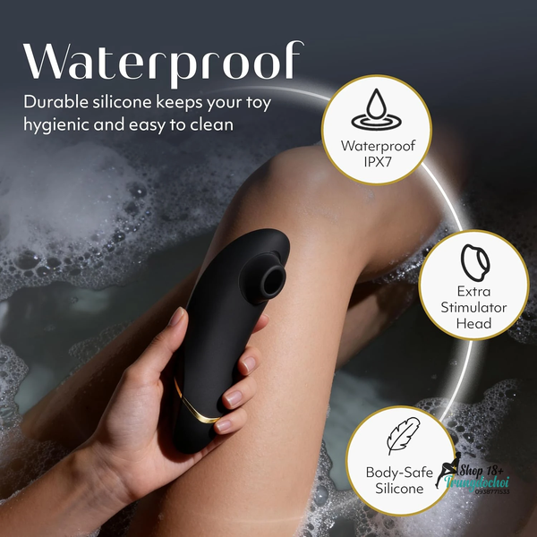 Máy Hút Âm Vật Womanizer Premium 2 Sóng Khí Pleasure Air, Cảm Biến Smart Silence