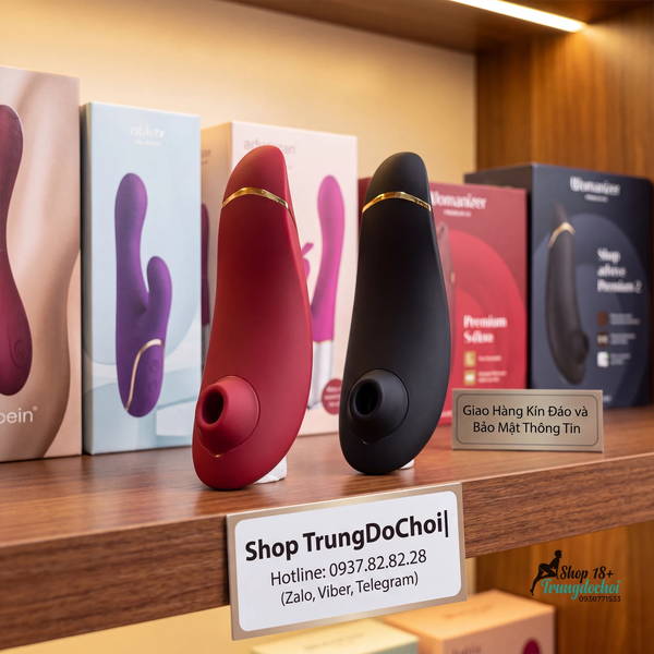 Máy Hút Âm Vật Womanizer Premium 2 Sóng Khí Pleasure Air, Cảm Biến Smart Silence