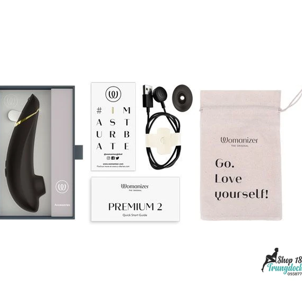 Máy Hút Âm Vật Womanizer Premium 2 Sóng Khí Pleasure Air, Cảm Biến Smart Silence