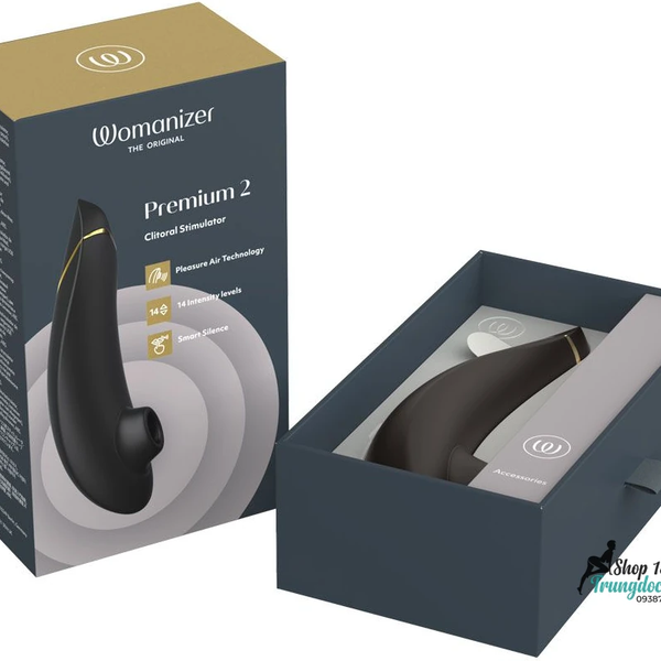 Máy Hút Âm Vật Womanizer Premium 2 Sóng Khí Pleasure Air, Cảm Biến Smart Silence