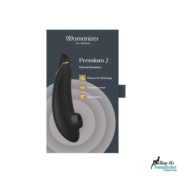 Máy Hút Âm Vật Womanizer Premium 2 Sóng Khí Pleasure Air, Cảm Biến Smart Silence