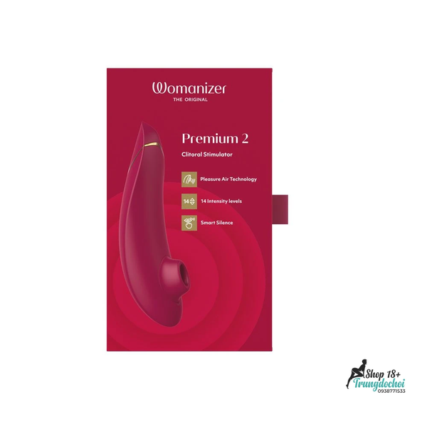 Máy Hút Âm Vật Womanizer Premium 2 Sóng Khí Pleasure Air, Cảm Biến Smart Silence