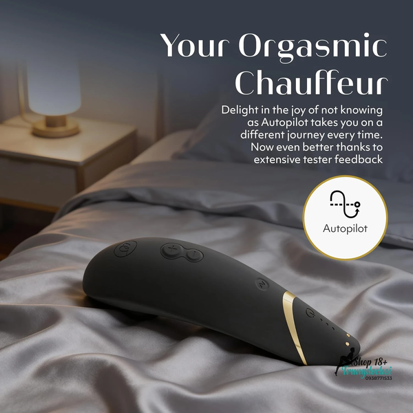 Máy Hút Âm Vật Womanizer Premium 2 Sóng Khí Pleasure Air, Cảm Biến Smart Silence