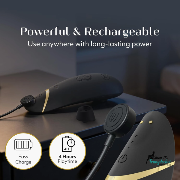 Máy Hút Âm Vật Womanizer Premium 2 Sóng Khí Pleasure Air, Cảm Biến Smart Silence