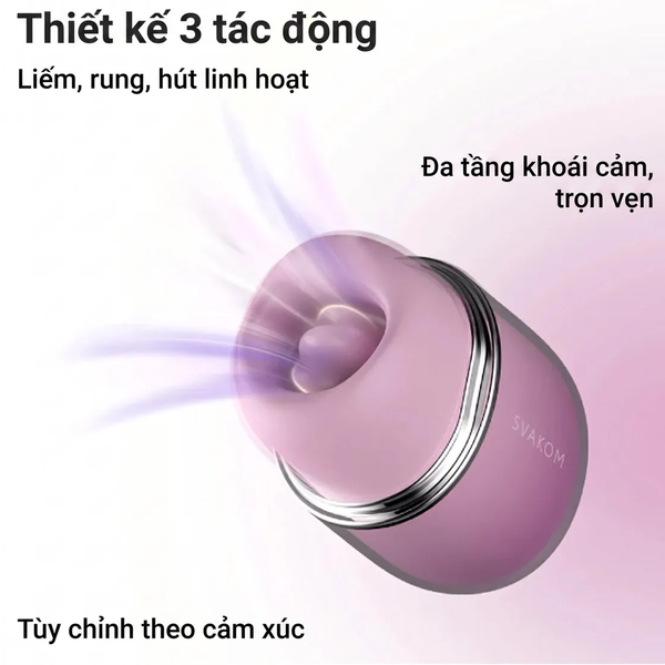 Máy Liếm Hút Âm Vật SVAKOM Klitty 10 Chế Độ Bú Liếm, Kết Nối App Thông Minh