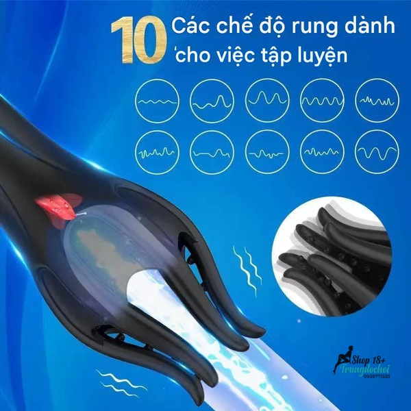 Máy Liếm Quy Đầu Endurelix Wave Lưỡi Silicone Chuyển Động Sóng, 10 Chế Độ