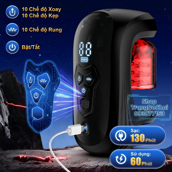 Máy Massage Nam INTOYOU Torky Rảnh Tay Động Cơ Kép Nén & Xoay