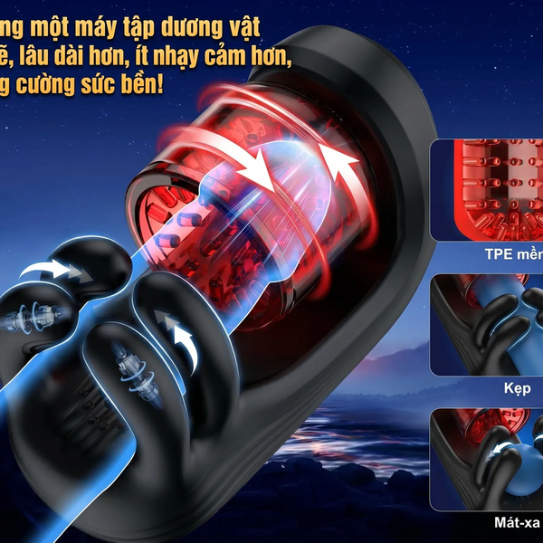 Máy Massage Nam INTOYOU Torky Rảnh Tay Động Cơ Kép Nén & Xoay