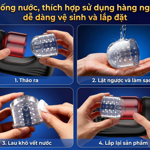 Máy Massage Nam INTOYOU Torky Rảnh Tay Động Cơ Kép Nén & Xoay