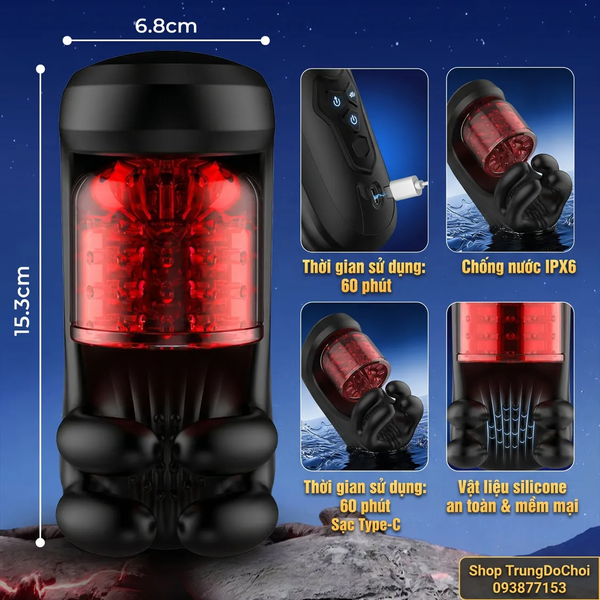 Máy Massage Nam INTOYOU Torky Rảnh Tay Động Cơ Kép Nén & Xoay