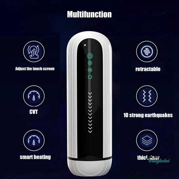 Máy Massage Dương Vật Tự Động Iris — 5 Tốc Độ Thụt, 10 Chế Độ Rung, Âm Thanh Riêng Qua Tai Nghe
