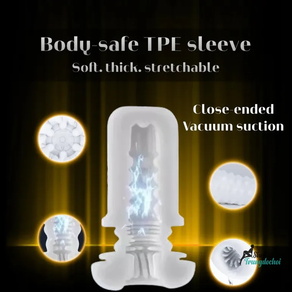 Máy Massage Dương Vật Tự Động Iris — 5 Tốc Độ Thụt, 10 Chế Độ Rung, Âm Thanh Riêng Qua Tai Nghe
