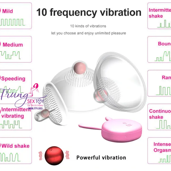 Matxa ngực điều khiển từ xa 10 chế độ rung cực mạnh