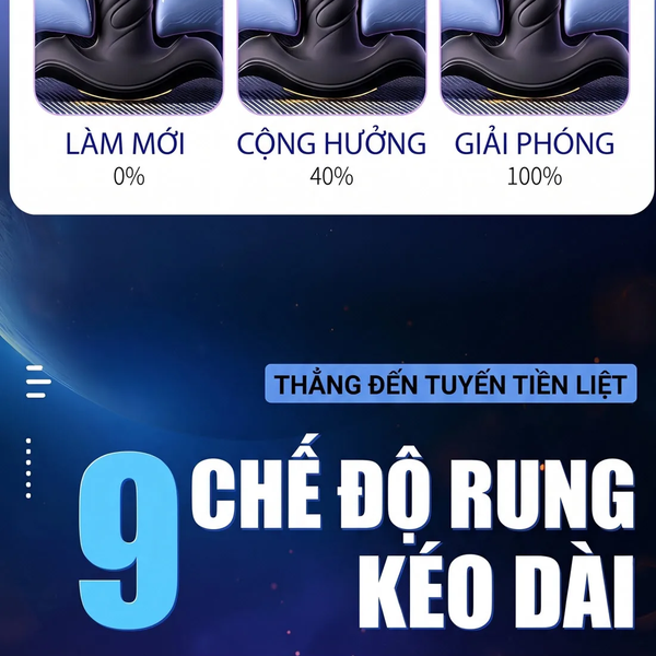 Máy Massage Tuyến Tiền Liệt Hoa Địa Ngục Đầu Nở 55mm, 9×9 Chế Độ, Remote Không Dây