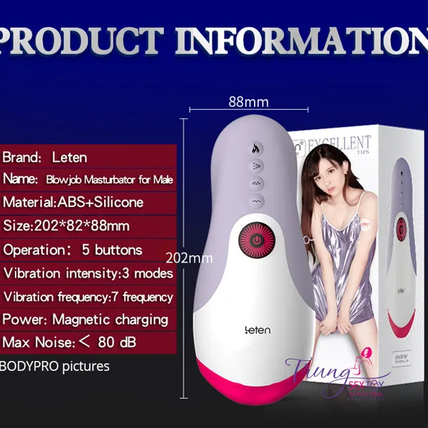 Kích thích, bú liếm dương vật với máy Oralsex Leten  