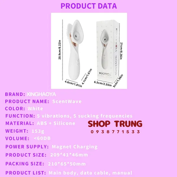 Yeain ScentWave Máy Rung Bú Mút Vùng Kín 