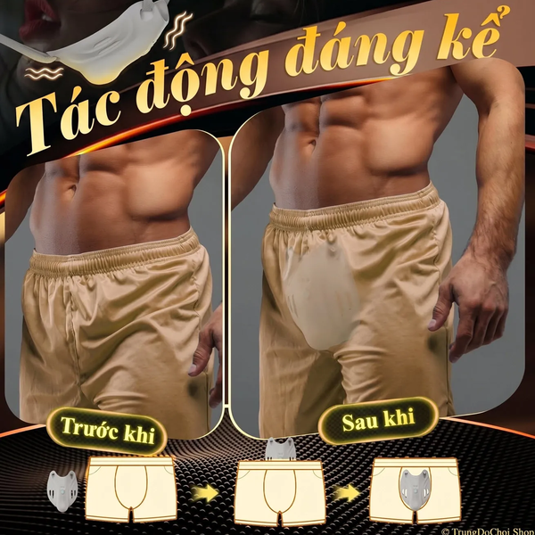 Máy Rung Đeo Quần Lót Nam Tăng Khối Phồng, 9 Chế Độ, Điều Khiển App