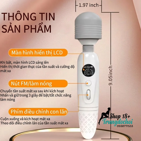 Gậy Massage Japan AV Điều Khiển Con Lăn Analog,  Tự Tay Chỉnh Đến Đúng Cảm Giác Bạn Muốn