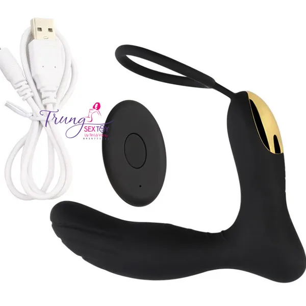 Máy Rung Kích Thích Hậu Môn Massage Tuyến Tiền Liệt có Vòng Đeo Giúp Lâu Ra Hơn