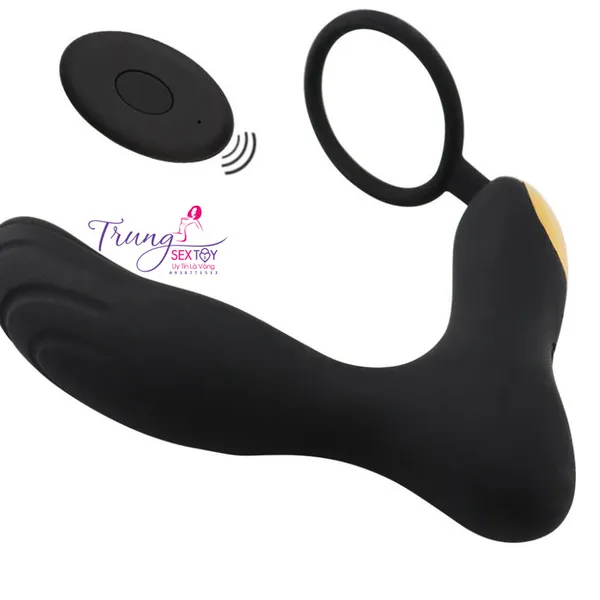 Máy Rung Kích Thích Hậu Môn Massage Tuyến Tiền Liệt có Vòng Đeo Giúp Lâu Ra Hơn