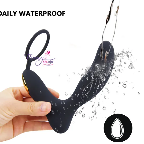 Máy Rung Kích Thích Hậu Môn Massage Tuyến Tiền Liệt có Vòng Đeo Giúp Lâu Ra Hơn