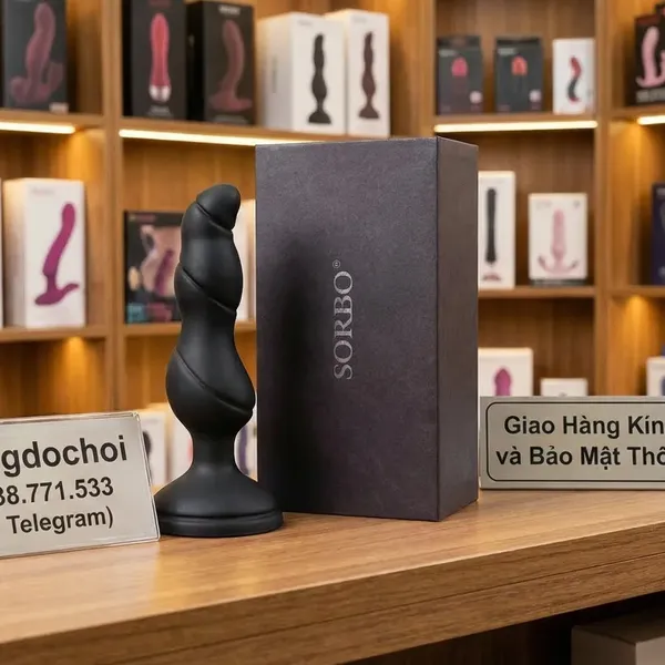 Máy Rung Hậu Môn Điểm G Sorbo 12 Chế Độ Rung Mạnh, Điều Khiển Từ Xa 5m Không Dây