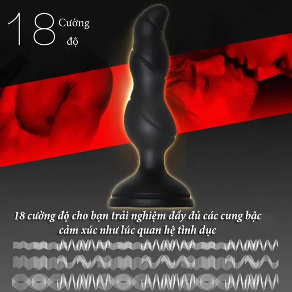 Máy Rung Hậu Môn Điểm G Sorbo 12 Chế Độ Rung Mạnh, Điều Khiển Từ Xa 5m Không Dây