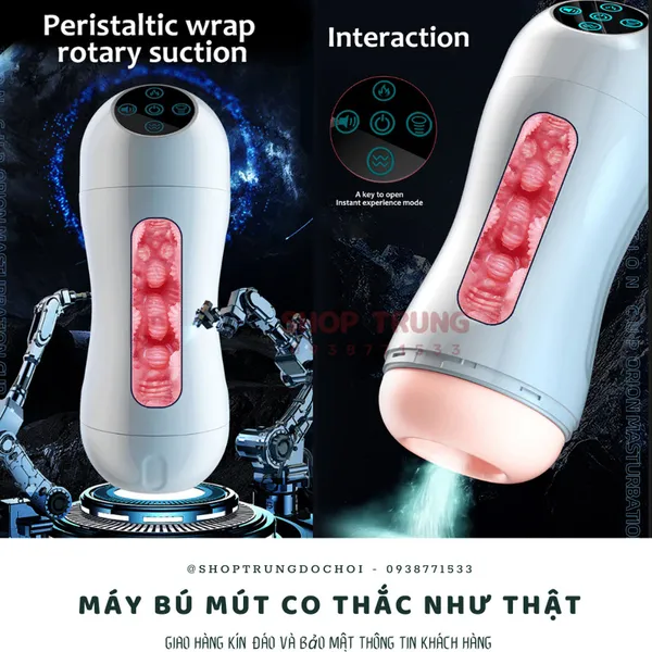 Máy Tự Sướng Rung Hút Co Thắc Tự Động Heihei Cup
