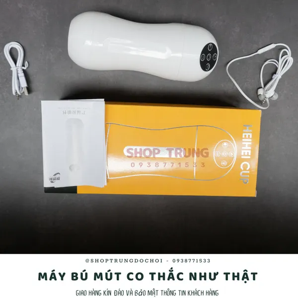 Máy Tự Sướng Rung Hút Co Thắc Tự Động Heihei Cup