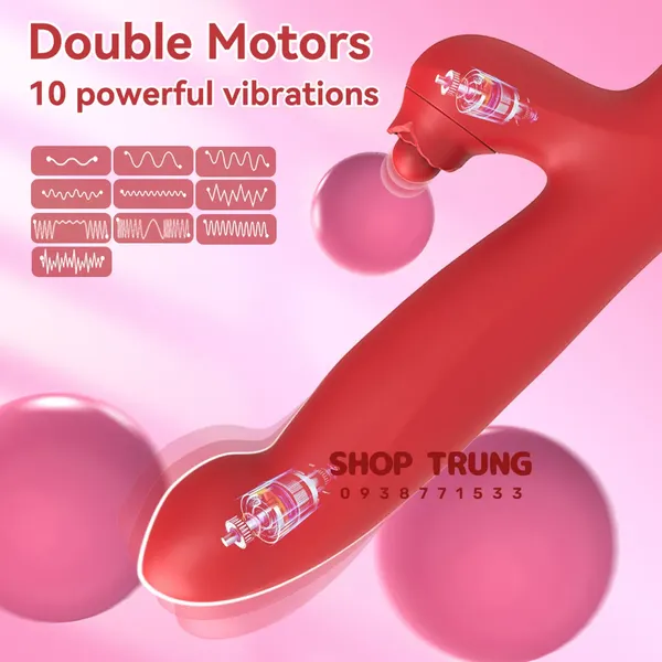 Máy Rung Đa Chức Năng Silicone Trải Nghiệm 3 Trong 1 Đỉnh Cao Rung, Hút & Lắc