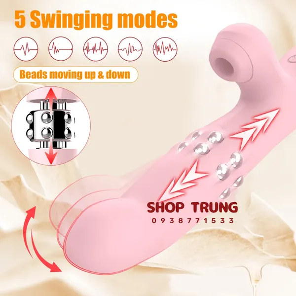 Máy Rung Đa Chức Năng Silicone Trải Nghiệm 3 Trong 1 Đỉnh Cao Rung, Hút & Lắc