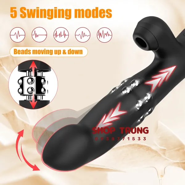 Máy Rung Đa Chức Năng Silicone Trải Nghiệm 3 Trong 1 Đỉnh Cao Rung, Hút & Lắc