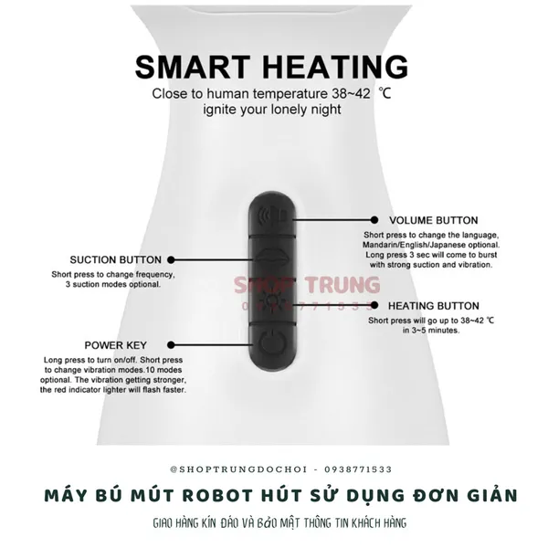 Tại sao máy rung bú hút co thắt tự động Cute Robot được yêu thích?