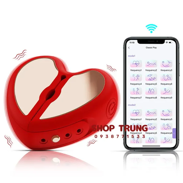 Máy Rung Kẹp Nhũ Hoa Điều Khiển Qua App
