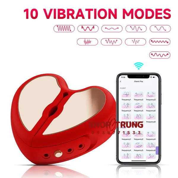 Máy Rung Kẹp Nhũ Hoa Điều Khiển Qua App