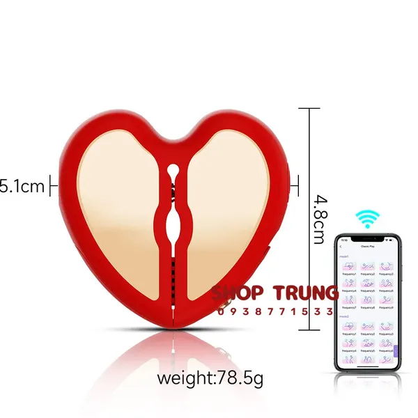 Máy Rung Kẹp Nhũ Hoa Điều Khiển Qua App