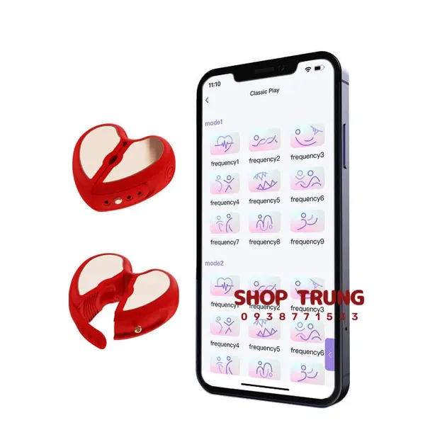 Máy Rung Kẹp Nhũ Hoa Điều Khiển Qua App