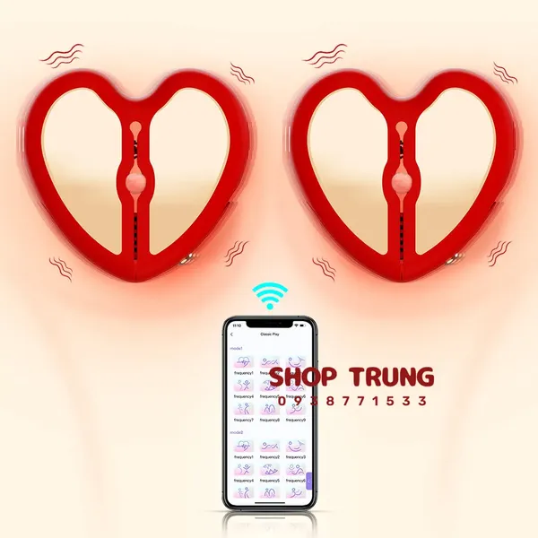 Máy Rung Kẹp Nhũ Hoa Điều Khiển Qua App