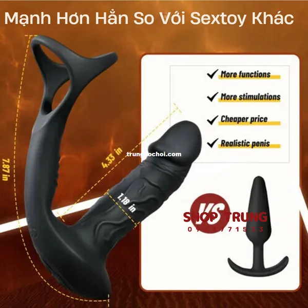 Máy Rung Lắc Massage Hậu Môn 9 Chế Độ Lắc Siêu Phê