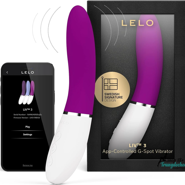 Máy Rung Điểm G LELO LIV 3 Dáng Cong Vừa Vặn, Kết Nối App, Êm Dưới 60dB