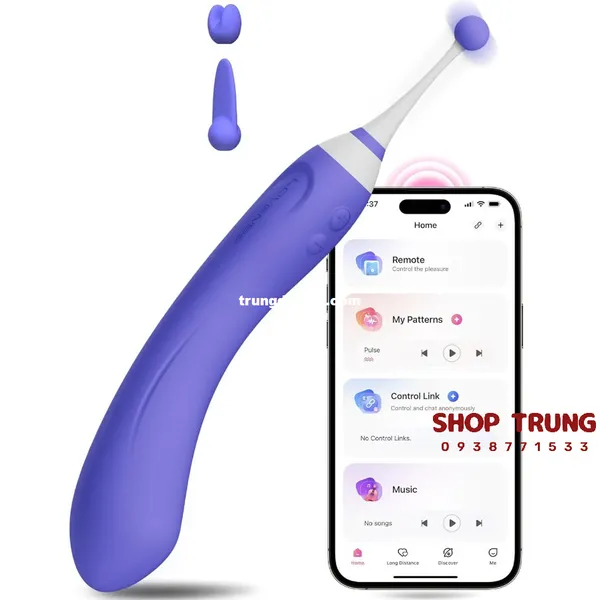 Máy Rung Lovense Hyphy Kèm 3 Đầu Phụ Kết Nối Đam Mê Không Khoảng Cách