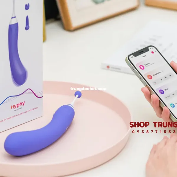 Máy Rung Lovense Hyphy Kèm 3 Đầu Phụ Kết Nối Đam Mê Không Khoảng Cách