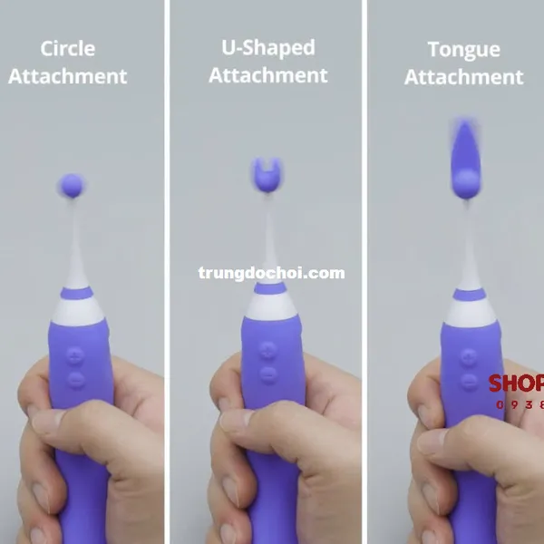 Máy Rung Lovense Hyphy Kèm 3 Đầu Phụ Kết Nối Đam Mê Không Khoảng Cách