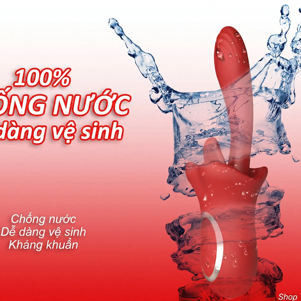 Máy Rung Lưỡi Liếm 3-in-1 Khoái Cảm 3 Chiều Rung, Ngoáy Thụt & Liếm Âm Vật Cùng Lúc