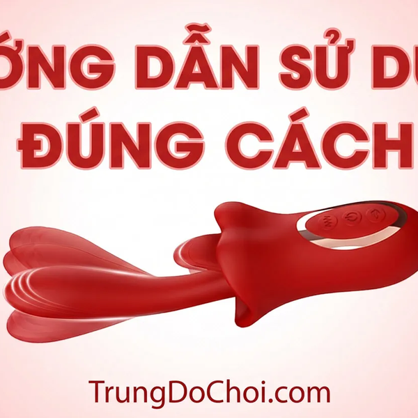 Máy Rung Lưỡi Liếm 3-in-1 Khoái Cảm 3 Chiều Rung, Ngoáy Thụt & Liếm Âm Vật Cùng Lúc