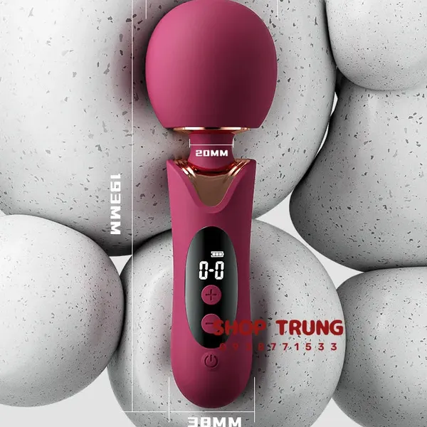 Máy Rung Massage Elizabeth Đầu 61mm, Màn Hình LCD Rung Siêu Mạnh