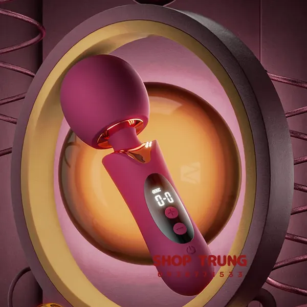 Máy Rung Massage Elizabeth Đầu 61mm, Màn Hình LCD Rung Siêu Mạnh