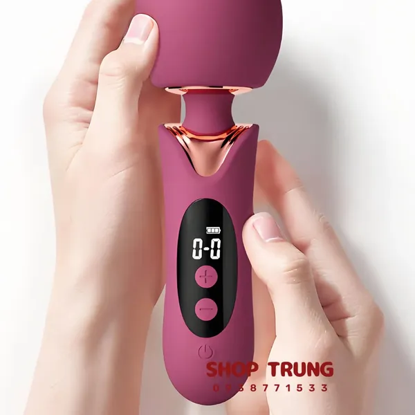 Máy Rung Massage Elizabeth Đầu 61mm, Màn Hình LCD Rung Siêu Mạnh