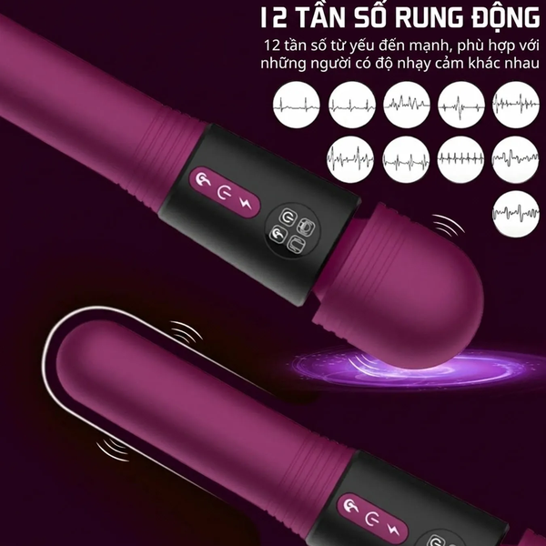Máy Rung Ngụy Trang Hình Micro Làm Ấm 42°C Kín Đáo, 12 Chế Độ, 2 Motor Độc Lập