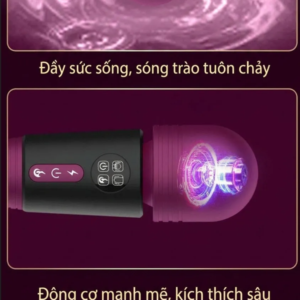 Máy Rung Ngụy Trang Hình Micro Làm Ấm 42°C Kín Đáo, 12 Chế Độ, 2 Motor Độc Lập